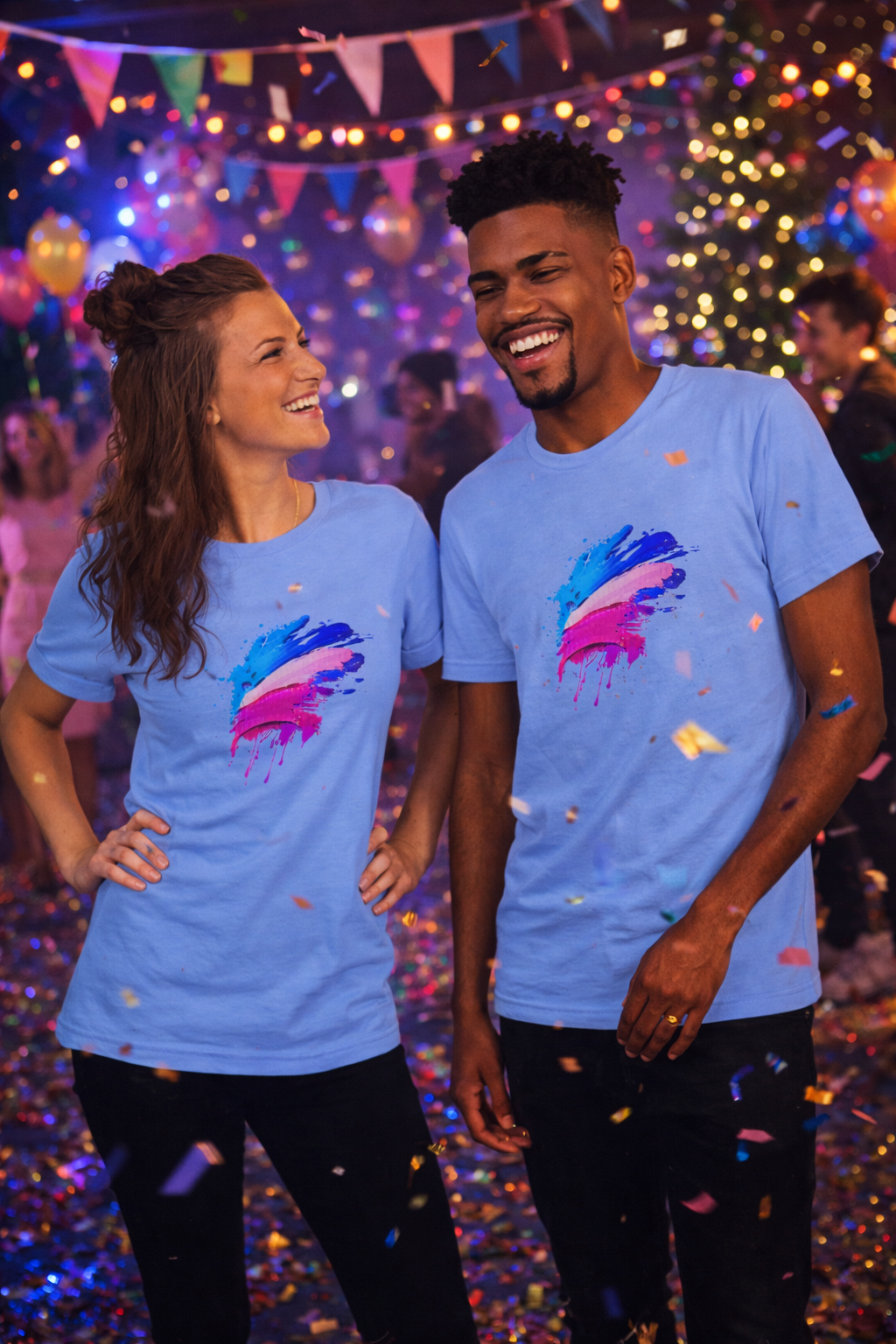 Unisex Graphic T-Shirt | Color Splash Heart Design