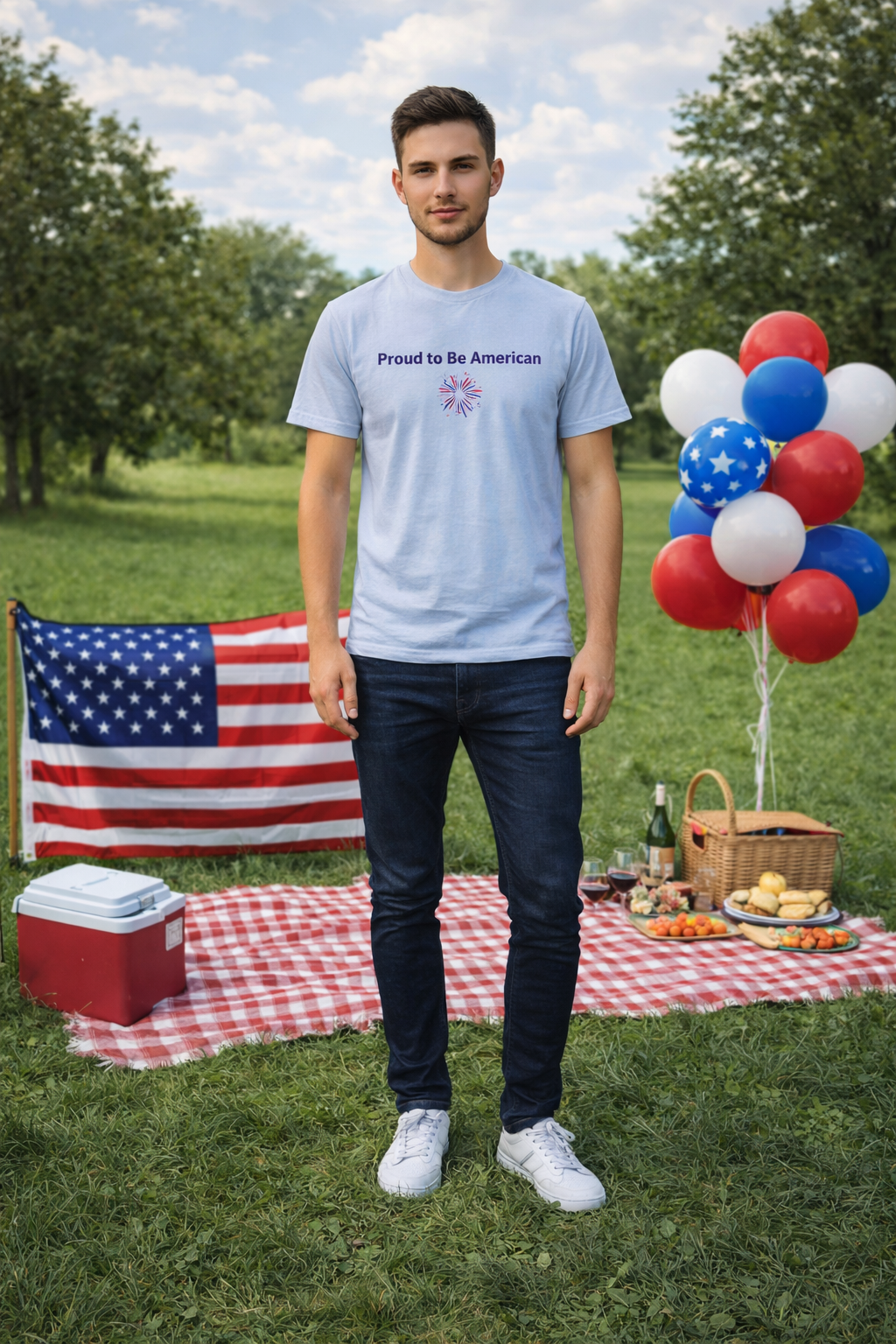 Proud to Be American T-Shirt | USA Patriotic Eagle Shirt | 4th of July Unisex Tee