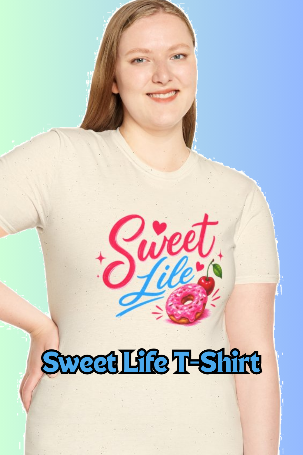 Sweet Life T-Shirt | Cute Donut & Cherry Graphic Tee