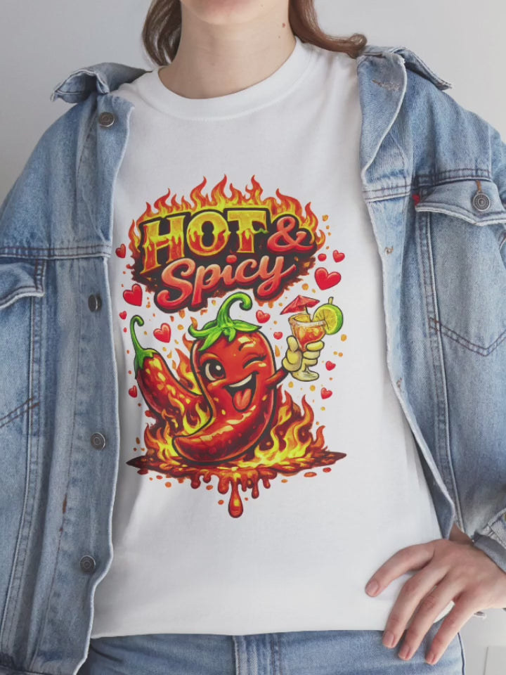 Hot & Spicy Pepper Shirt, Funny Chili Graphic Tee, Cute Food Lover T-Shirt, Spicy Gift